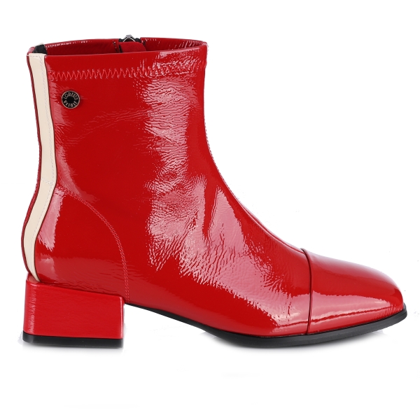 Botki damskie Loretta Vitale W5365 RED OIL LEATHER