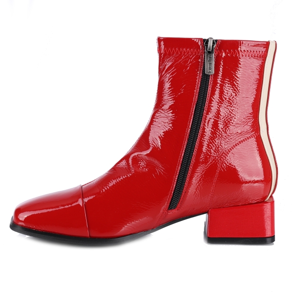 Botki damskie Loretta Vitale W5365 RED OIL LEATHER