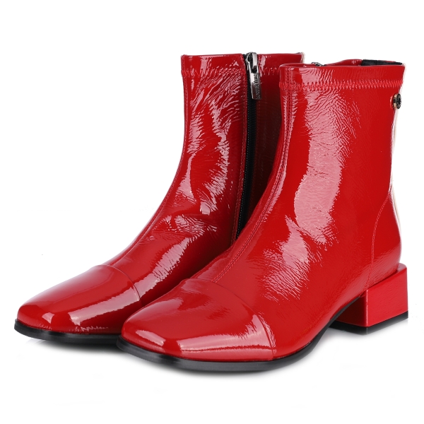 Botki damskie Loretta Vitale W5365 RED OIL LEATHER
