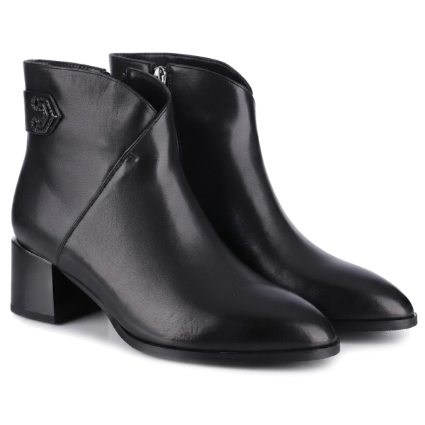 Botki damskie Loretta Vitale C96109 BLACK LEATHER