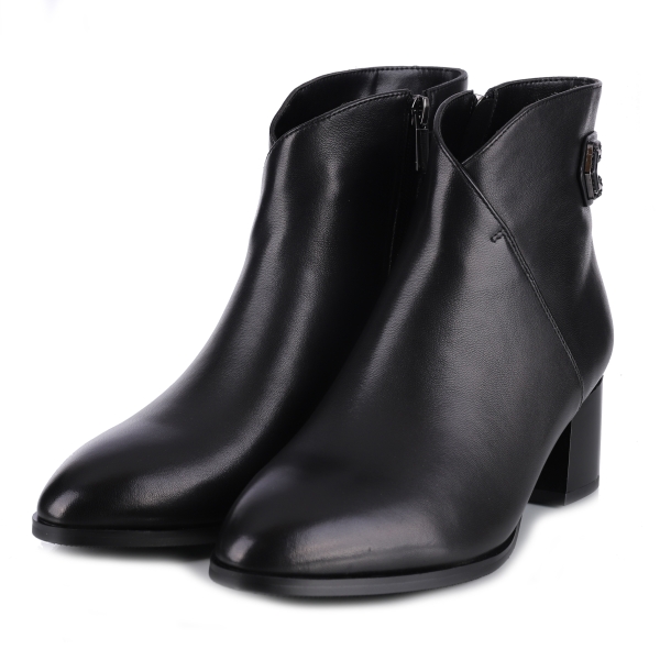 Botki damskie Loretta Vitale C96109 BLACK LEATHER