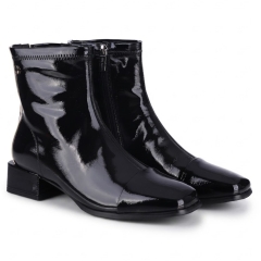 Botki damskie Loretta Vitale W5365A BLACK OIL LEATHER