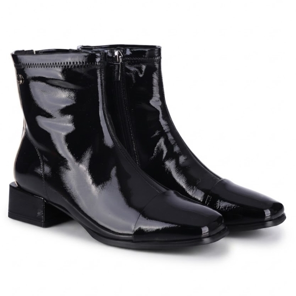Botki damskie Loretta Vitale W5365A BLACK OIL LEATHER
