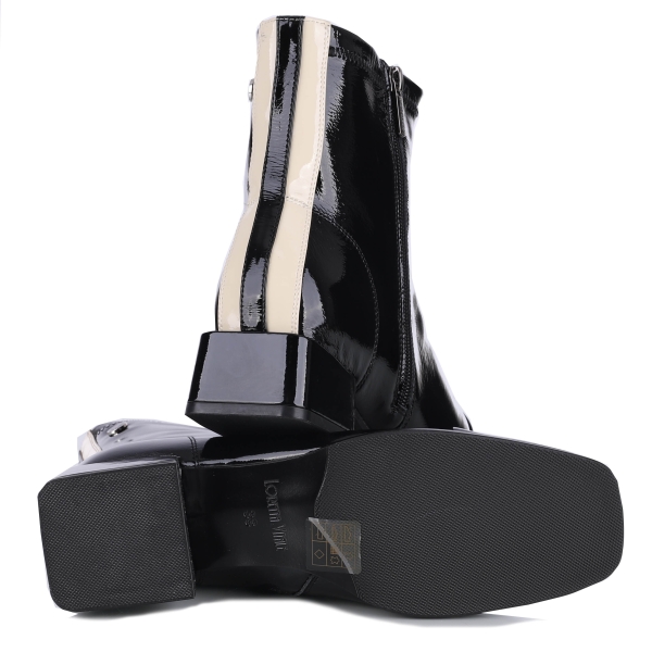 Botki damskie Loretta Vitale W5365A BLACK OIL LEATHER