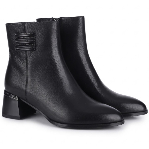 Botki damskie Loretta Vitale C96107 BLACK LEATHER