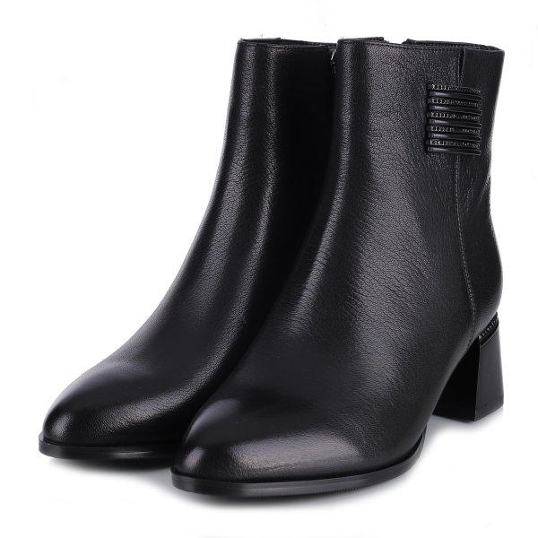 Botki damskie Loretta Vitale C96107 BLACK LEATHER