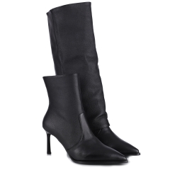 2w1 Kozaki botki damskie Bombonella 1T 277 1210 PLUS BLACK FLOTTER