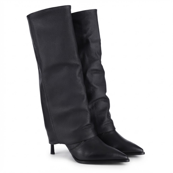 2w1 Kozaki botki damskie Bombonella 1T 277 1210 PLUS BLACK FLOTTER