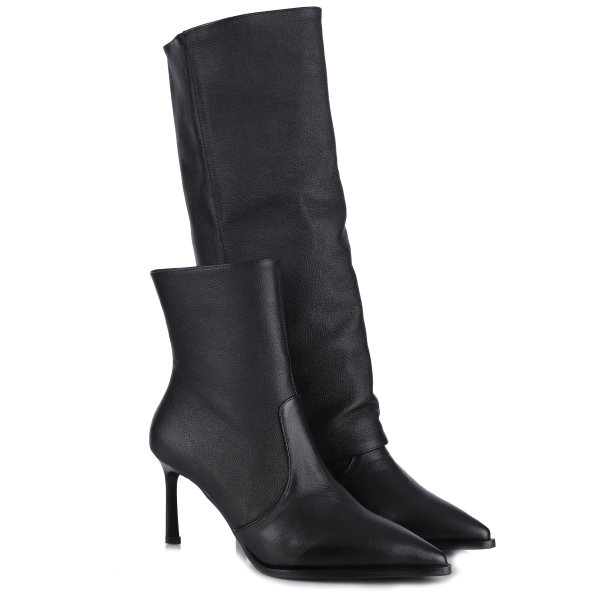 2w1 Kozaki botki damskie Bombonella 1T 277 1210 PLUS BLACK FLOTTER