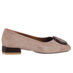 Baleriny damskie Bombonella 1T 216 1968 MINK SUEDE- BROWN