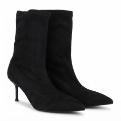 Botki damskie Bombonella 1T 255 24000 BLACK SUEDE