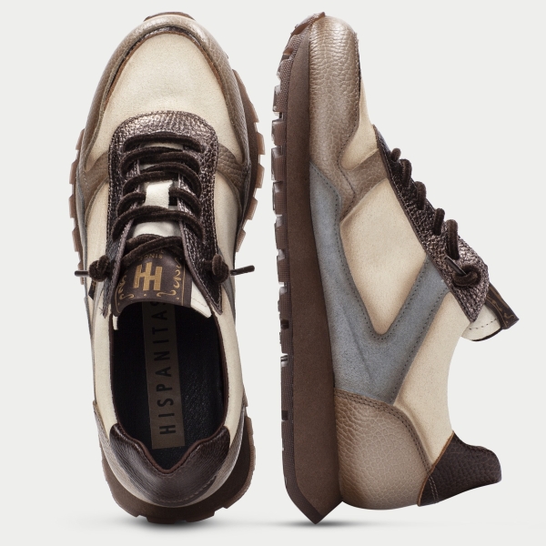 Sneakersy damskie Hispanitas CHI265095 C001 BOLERO-I26 CASTORO