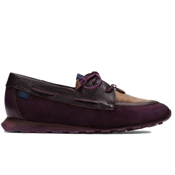 Półbuty damskie Hispanitas CHI264908 C001 VELOUR-I26 BORDO