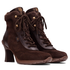 Botki damskie Hispanitas HI265145 C003 VELOUR-I26 ESPRESSO