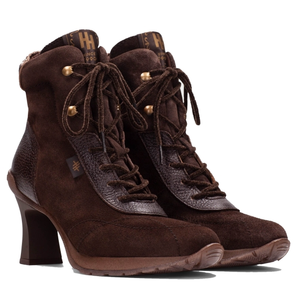 Botki damskie Hispanitas HI265145 C003 VELOUR-I26 ESPRESSO