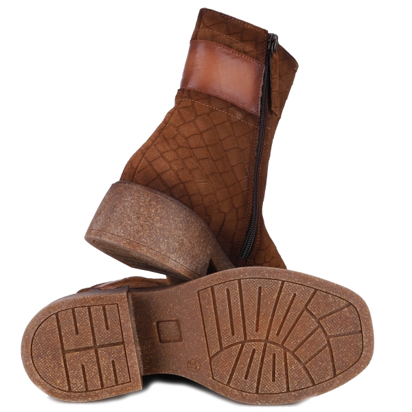 Botki damskie Bombonella 8T G235 K26-4026 TABA SUET