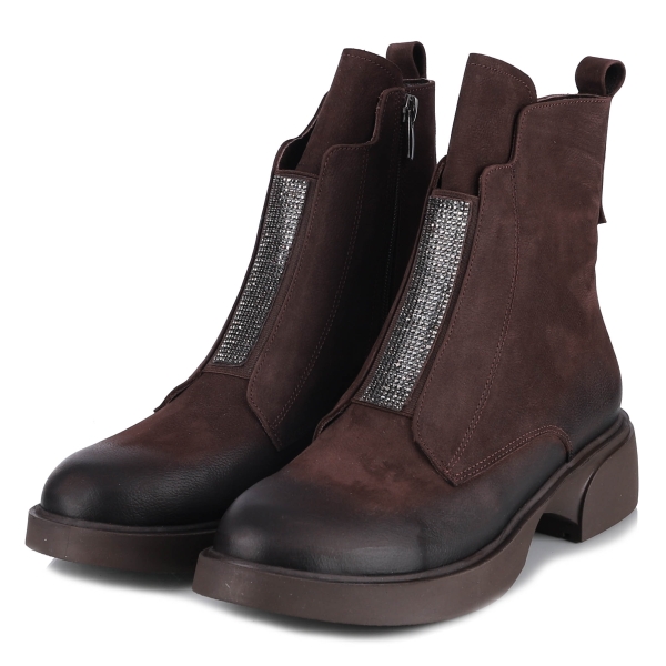 Botki damskie Bombonella 8T G182 470 KAHVE NUBUK