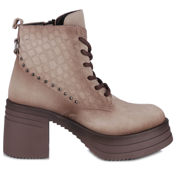 Botki damskie Bombonella 8T G235 K26-4040 VZN SUET-BEJ