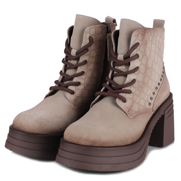 Botki damskie Bombonella 8T G235 K26-4040 VZN SUET-BEJ