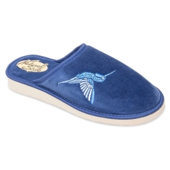 Pantofle damskie Meteor (Natural Style) NS-038 niebieskie