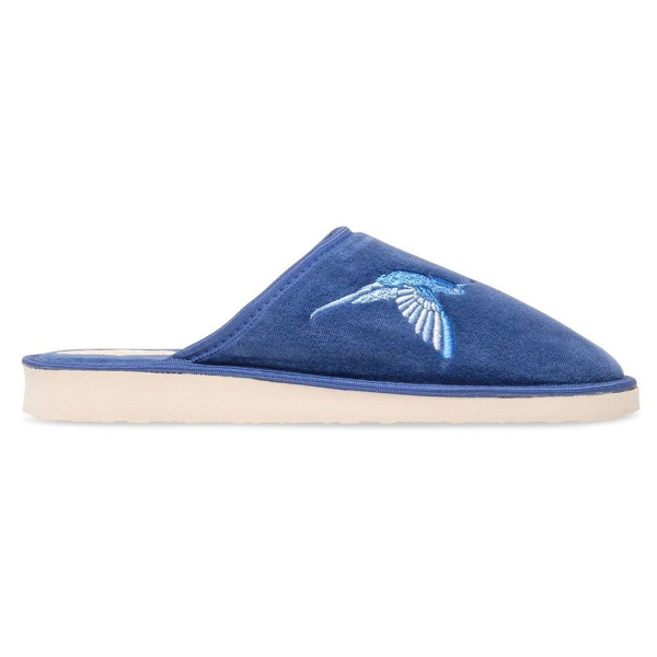 Pantofle damskie Meteor (Natural Style) NS-038 niebieskie