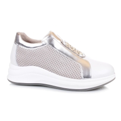 Sneakersy damskie COMART 5C3381PE biało / srebrny