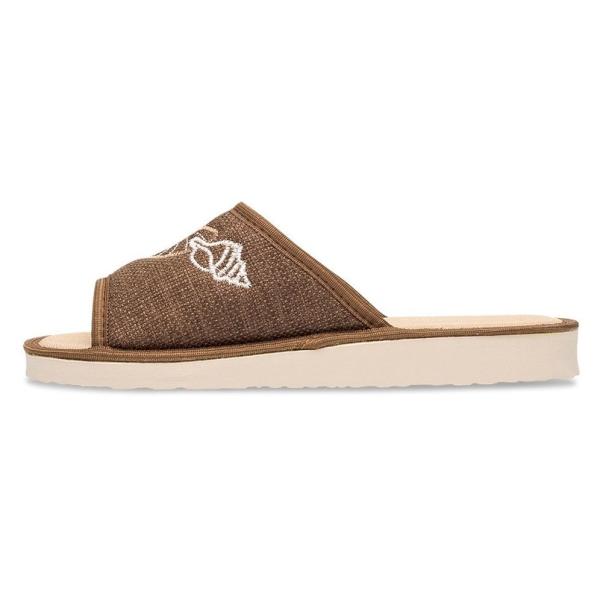 Pantofle damskie Meteor (Natural Style) NS-052 brązowe