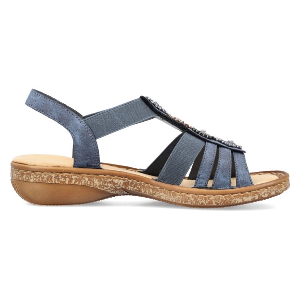 Sandały damskie Rieker 628G9-16 BLUE