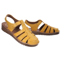Sandały damskie Aspena WAL 1101 - 010 żółty