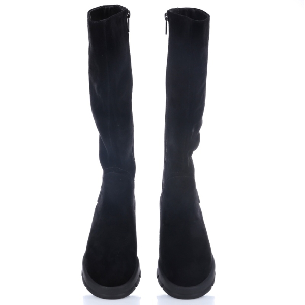Kozaki damskie Loretta Vitale B532 BLACK SUEDE