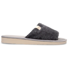Pantofle damskie Meteor (Natural Style) NS-075 grafitowe