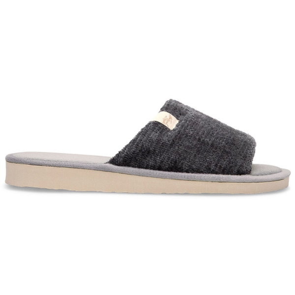 Pantofle damskie Meteor (Natural Style) NS-075 grafitowe