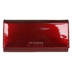 Peterson PTN BC-409-1599 RED portfel damski skórzany czerwony
