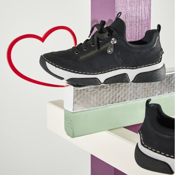Sneakersy damskie Rieker 45973-00 BLACK