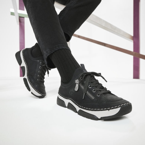 Sneakersy damskie Rieker 45973-00 BLACK