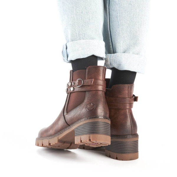 Botki damskie Rieker 92064-25 BROWN