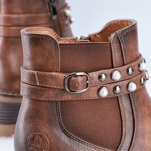 Botki damskie Rieker 92064-25 BROWN
