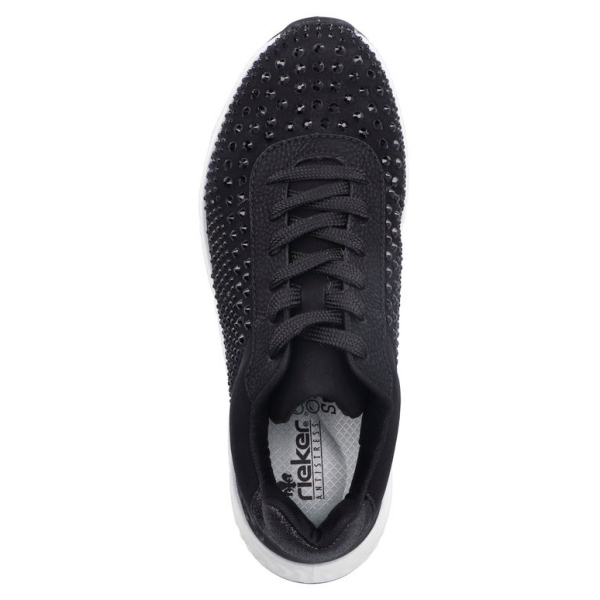 Sneakersy damskie Rieker N5201-00 BLACK