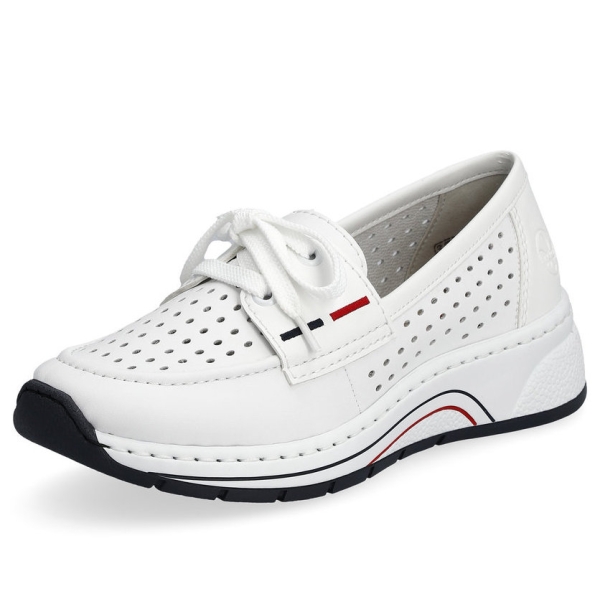 Sneakersy damskie Rieker N6557-80 WHITE