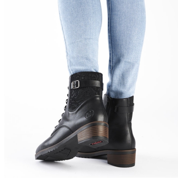 Trzewiki damskie Rieker Y0500-00 BLACK
