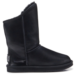 Śniegowce damskie AUSTRALIA LUXE COSY SHORT SATIN BLACK czarne