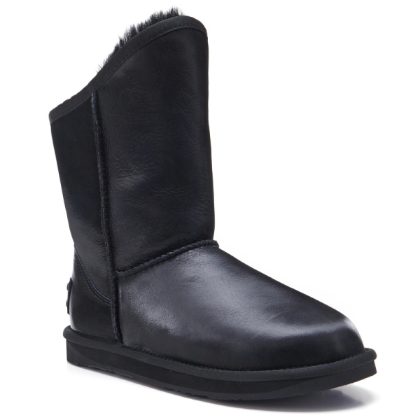 Śniegowce damskie AUSTRALIA LUXE COSY SHORT SATIN BLACK czarne