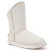 Śniegowce damskie AUSTRALIA LUXE COSY SHORT SATIN PALE białe