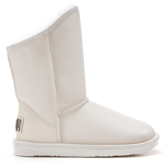 Śniegowce damskie AUSTRALIA LUXE COSY SHORT SATIN PALE białe