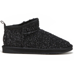 Śniegowce damskie AUSTRALIA LUXE COSY ULTRA SHORT GLITTER BLACK czarne