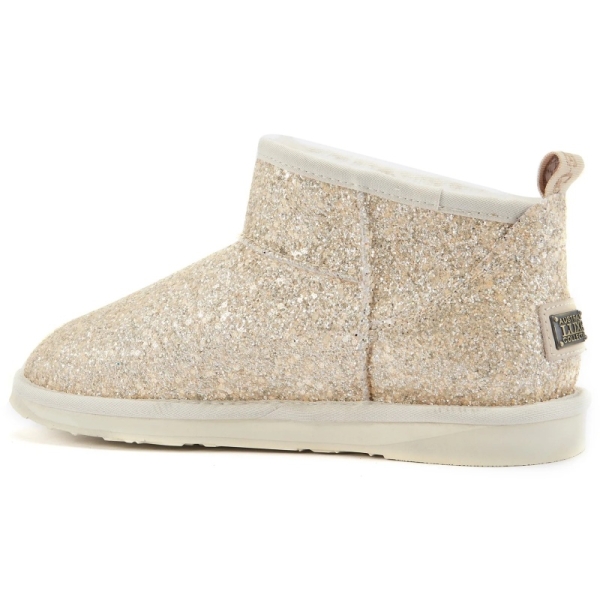 Śniegowce damskie AUSTRALIA LUXE COSY ULTRA SHORT GLITTER CREAM kremowe