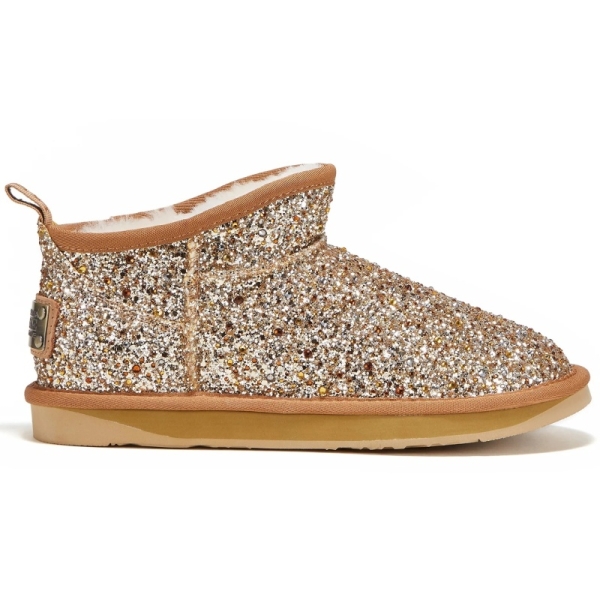 Śniegowce damskie AUSTRALIA LUXE COSY ULTRA SHORT GLITTER GOLD złote
