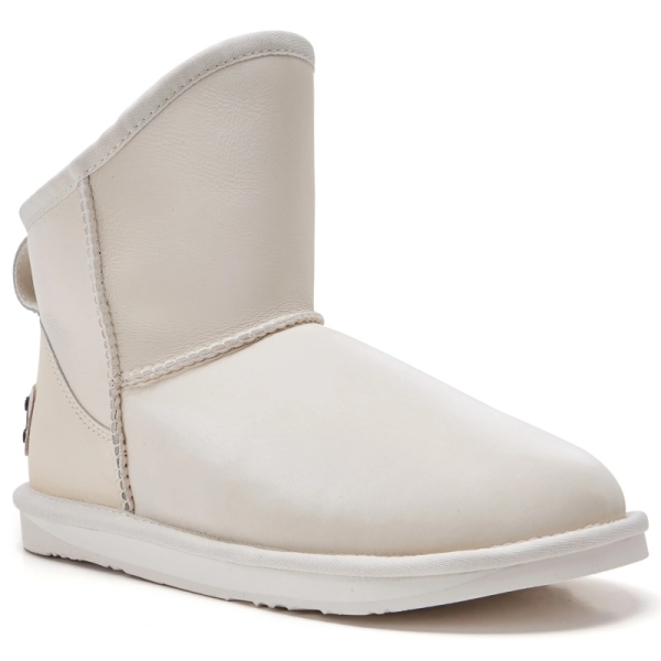 Śniegowce damskie AUSTRALIA LUXE COSY XTRA SHORT SATIN PALE białe