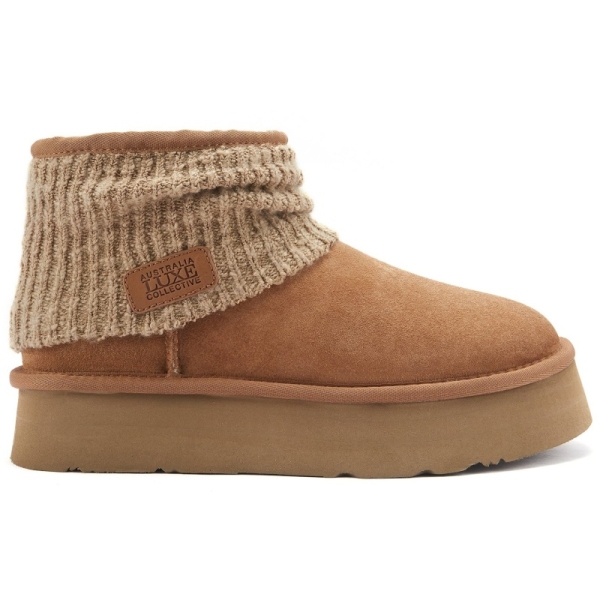 Śniegowce damskie AUSTRALIA LUXE FAME ULTRA PLATFOAM CHESTNUT brązowe