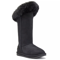 Śniegowce damskie AUSTRALIA LUXE FOXY TALL BLACK czarne
